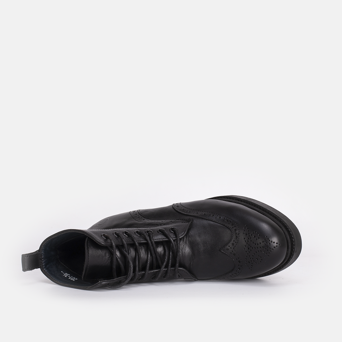 Bottine en cuir Noir-201