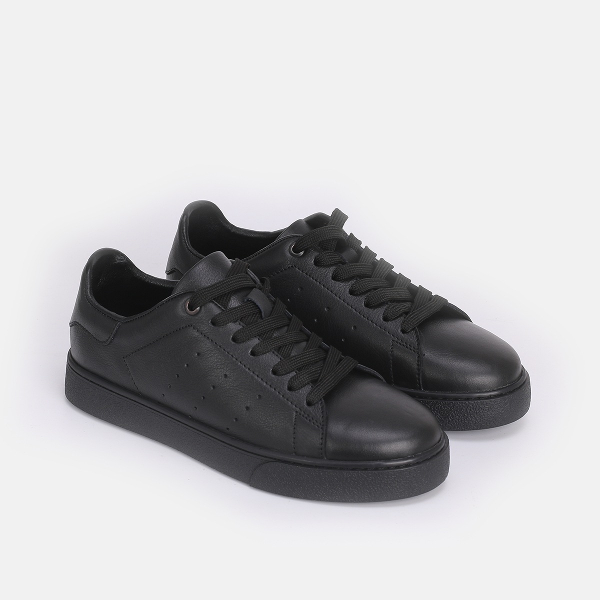 739F Baskets en cuir Noir
