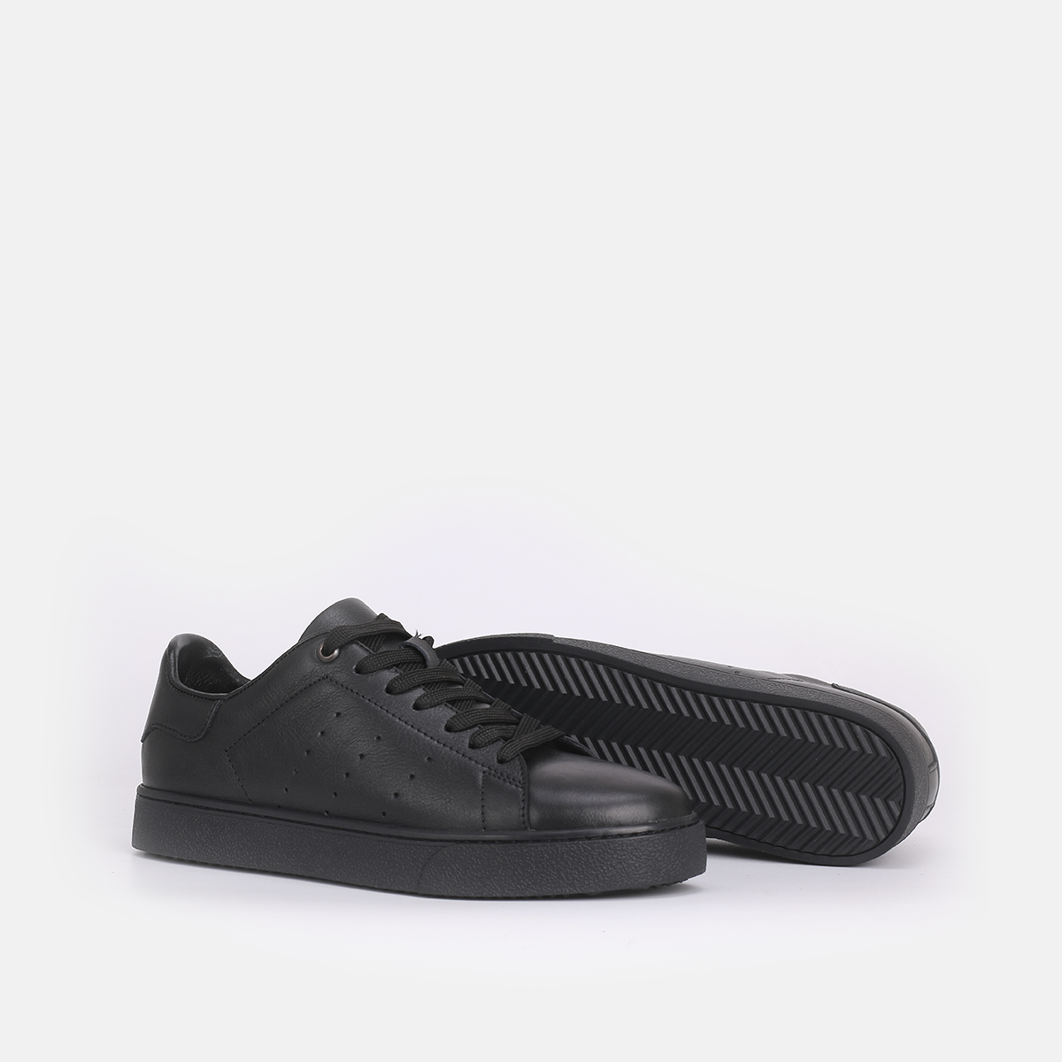 739F Baskets en cuir Noir