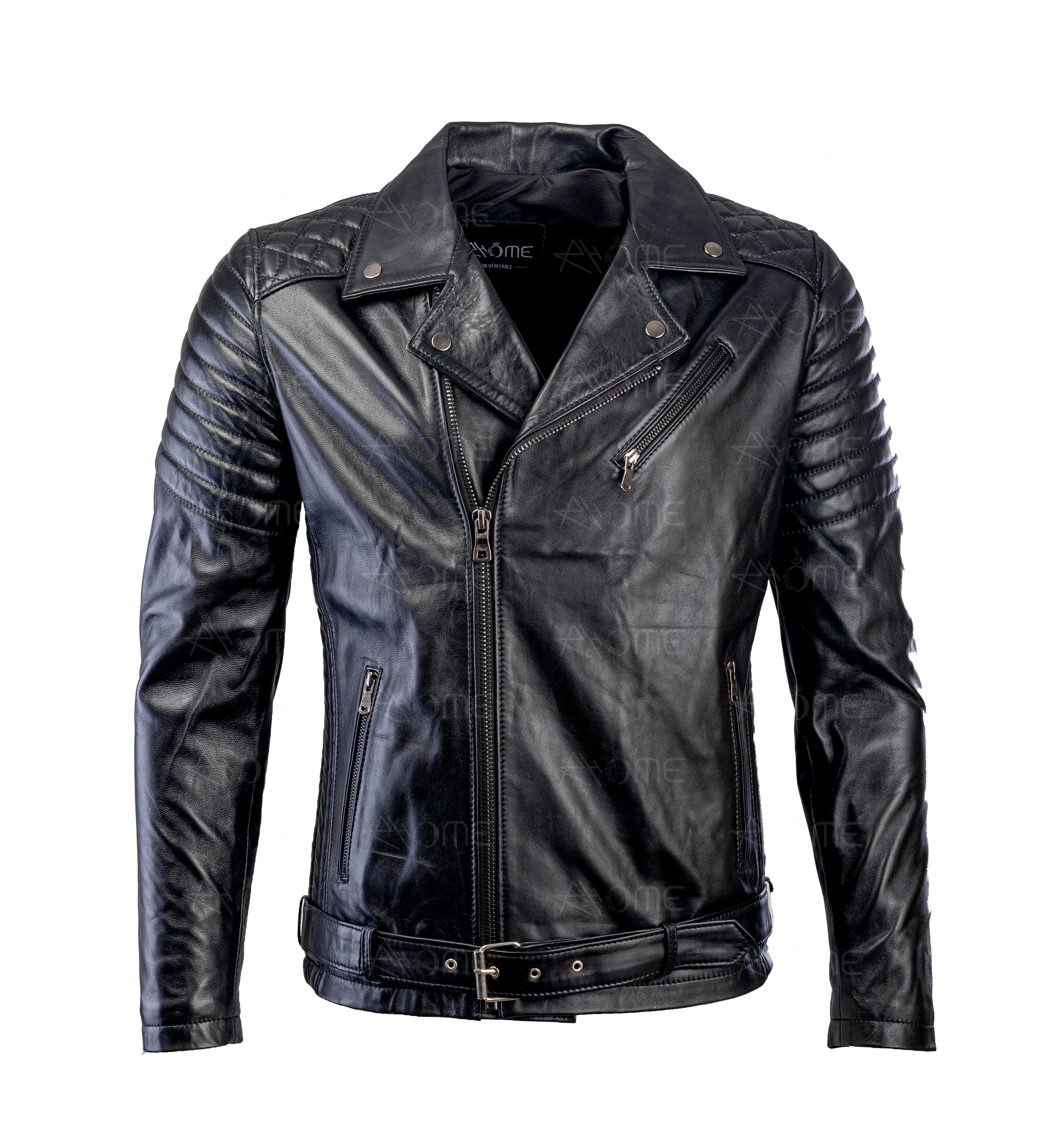 PERFECTO avec ceinture en cuir Noir