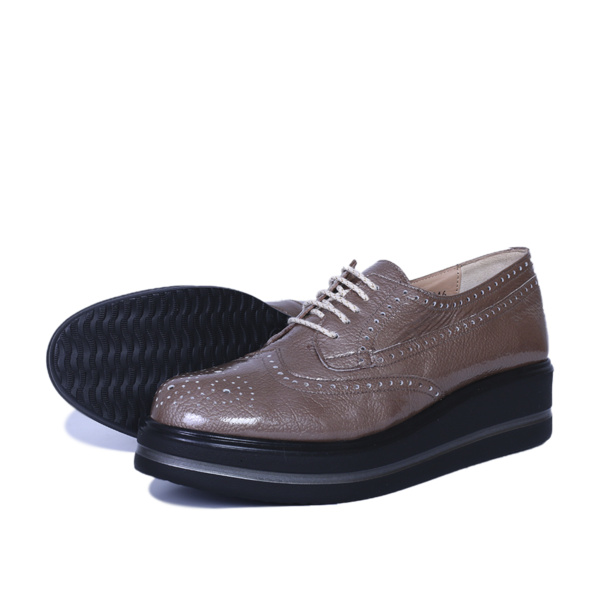 PINAR EN CUIR BRILLANT BEIGE