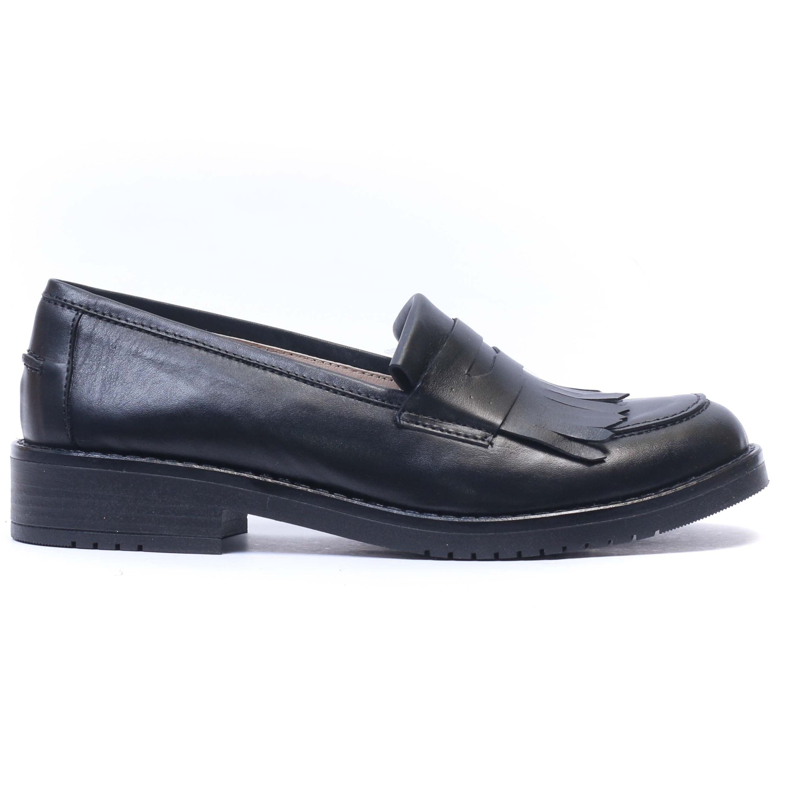 COLLEGE EN CUIR NOIR 6043