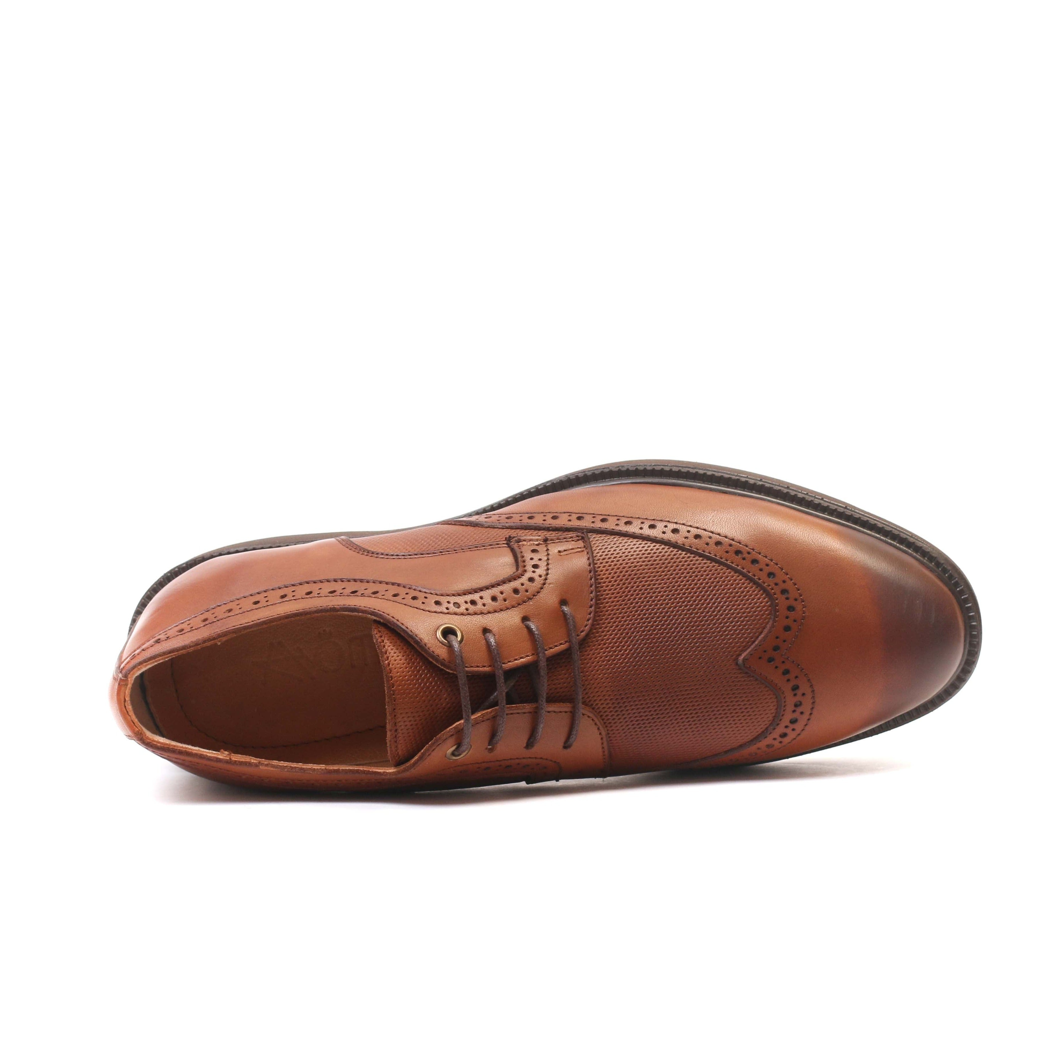 Chaussure en Cuir Tabac-054