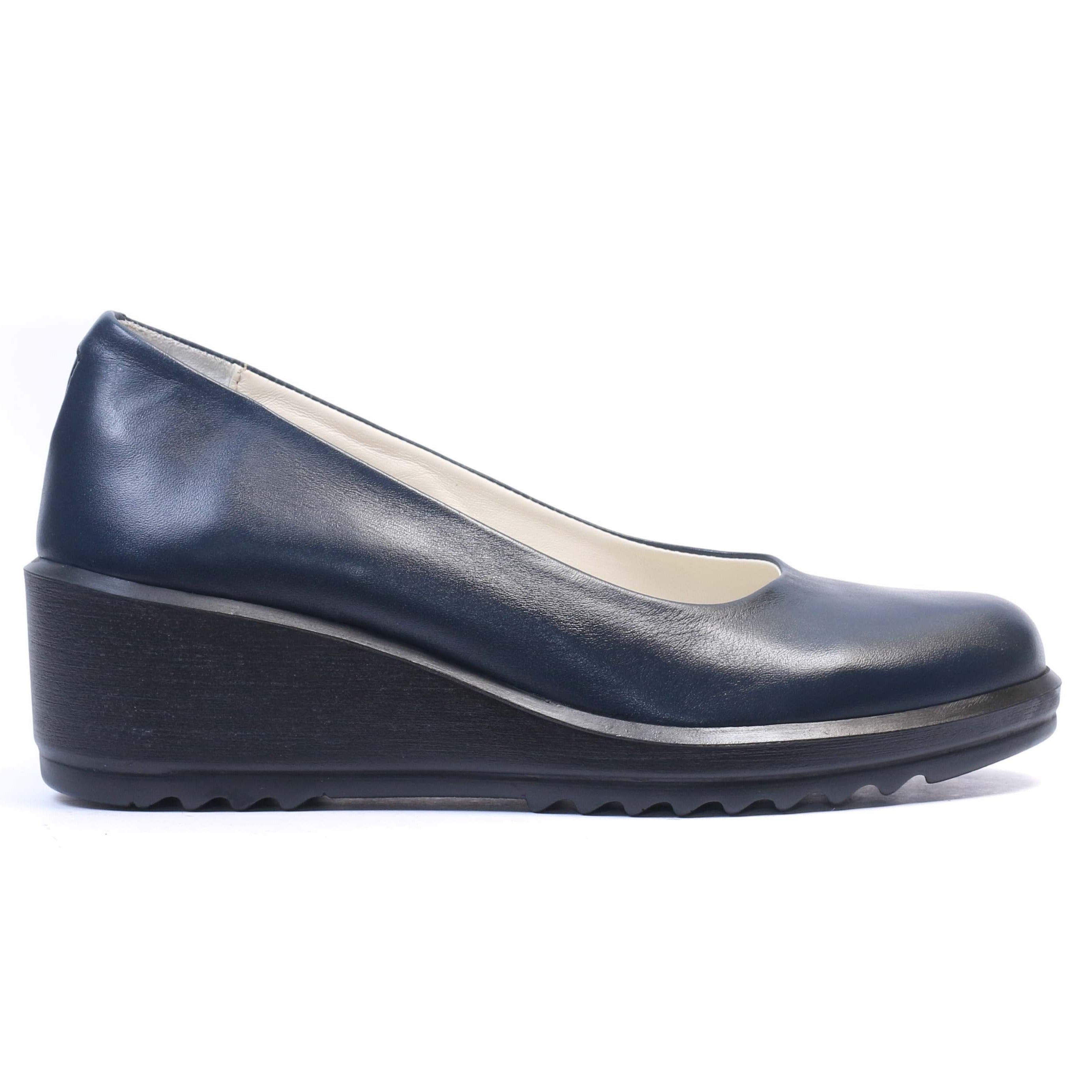 Ballerines Confort en Cuir Bleu nuit 1000