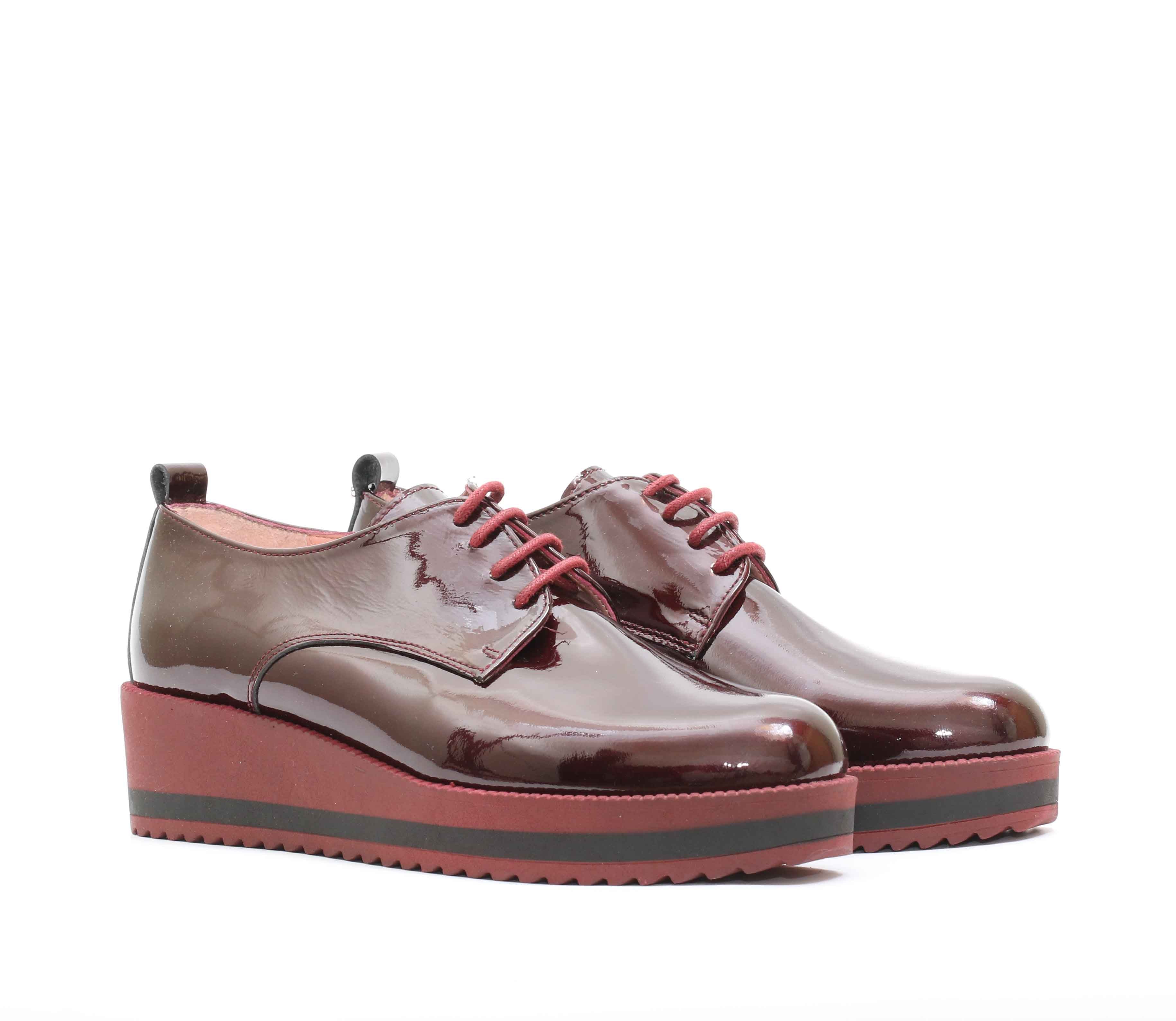 Chaussures en Cuir Bordeau/B - 2002