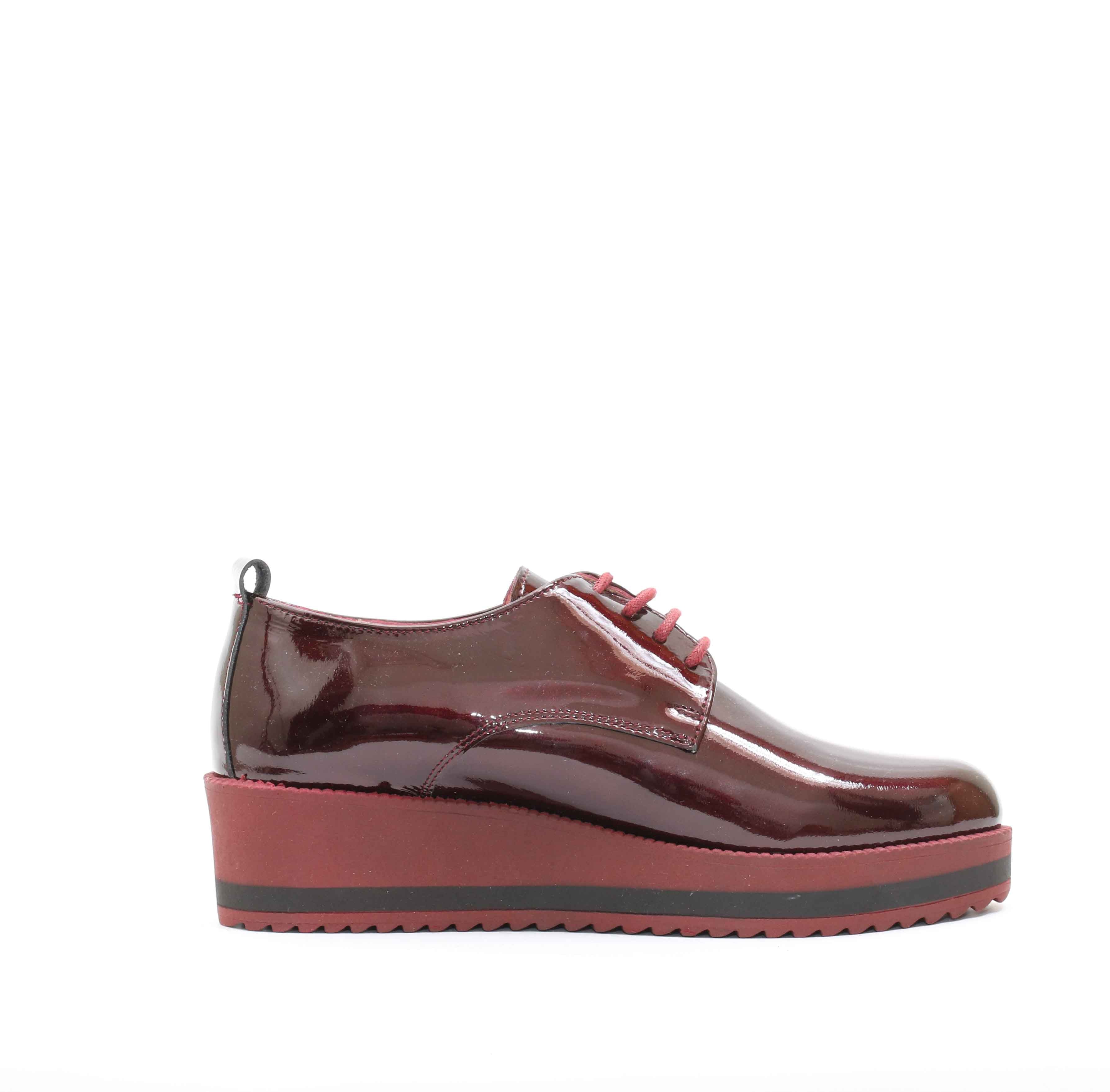 Chaussures en Cuir Bordeau/B - 2002