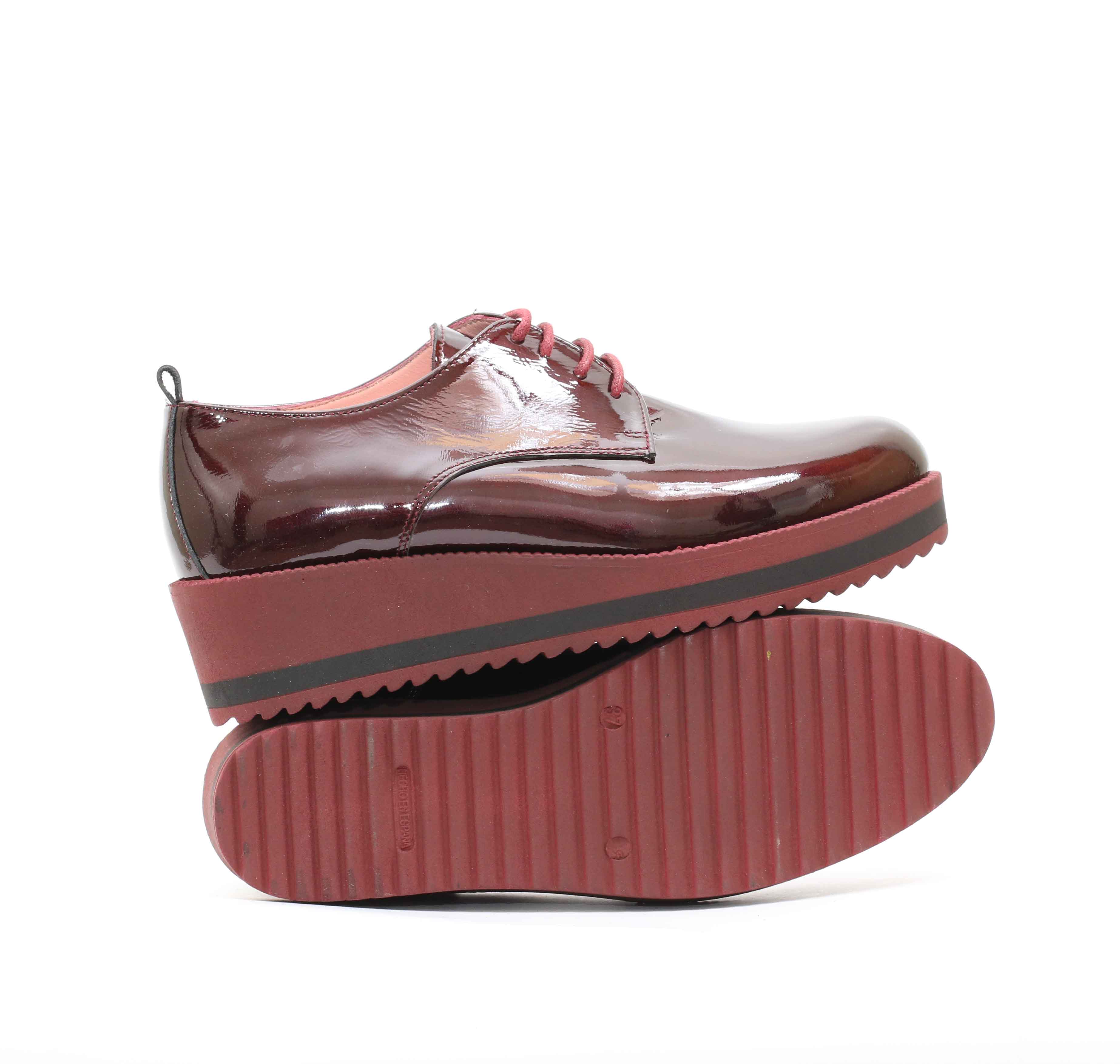 Chaussures en Cuir Bordeau/B - 2002