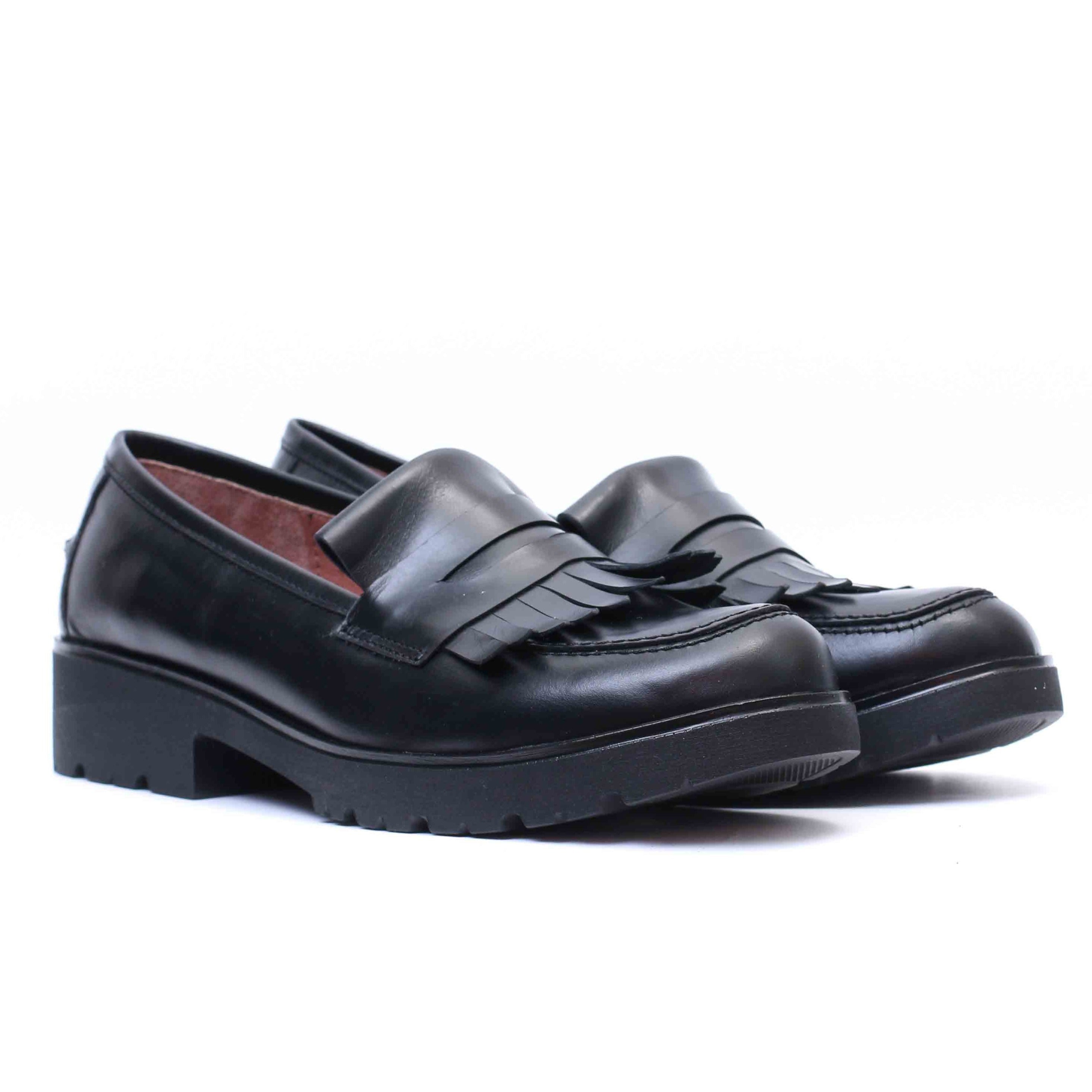 COLLEGE EN CUIR NOIR 6043