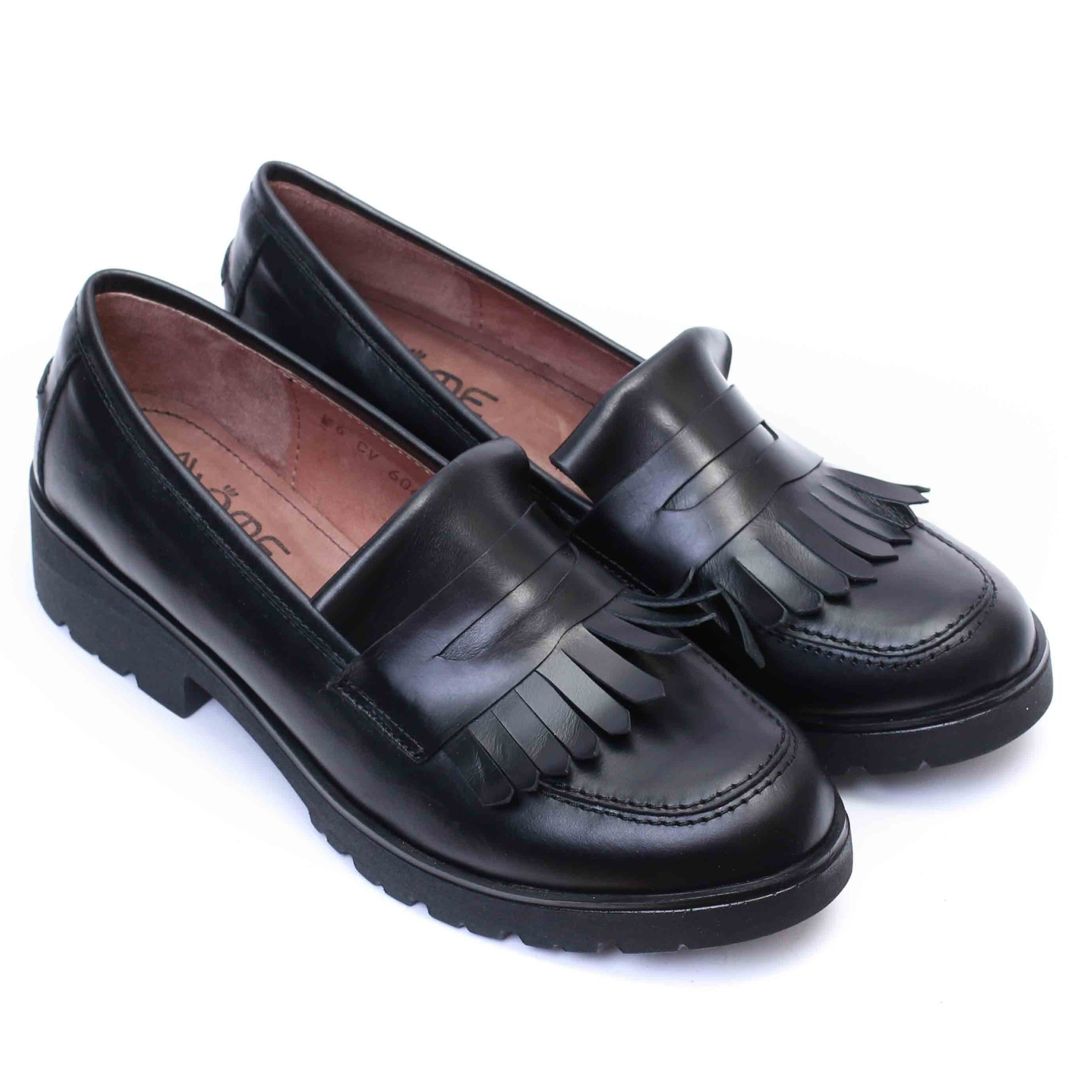 COLLEGE EN CUIR NOIR 6043