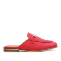 Mules en Cuir rouge 003