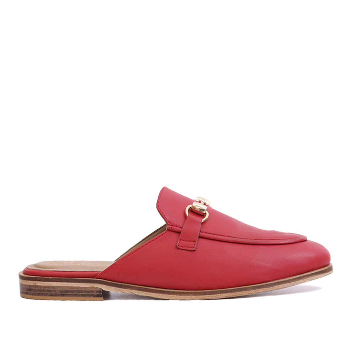 Mules en Cuir rouge 003