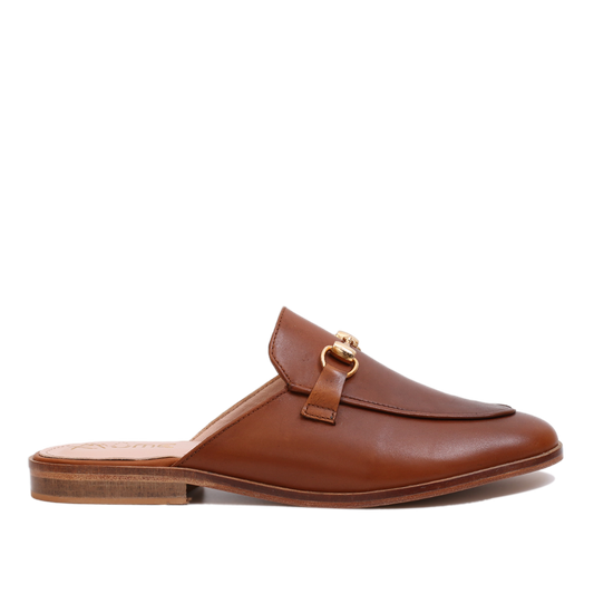 Mules en Cuir tabac 003