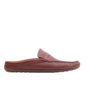 020  mocassin-style mule en cuir Marron
