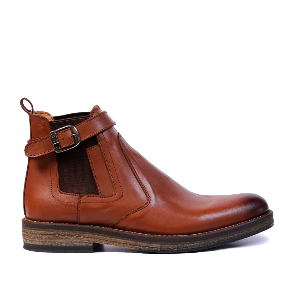 Bottine en cuir Marron-071