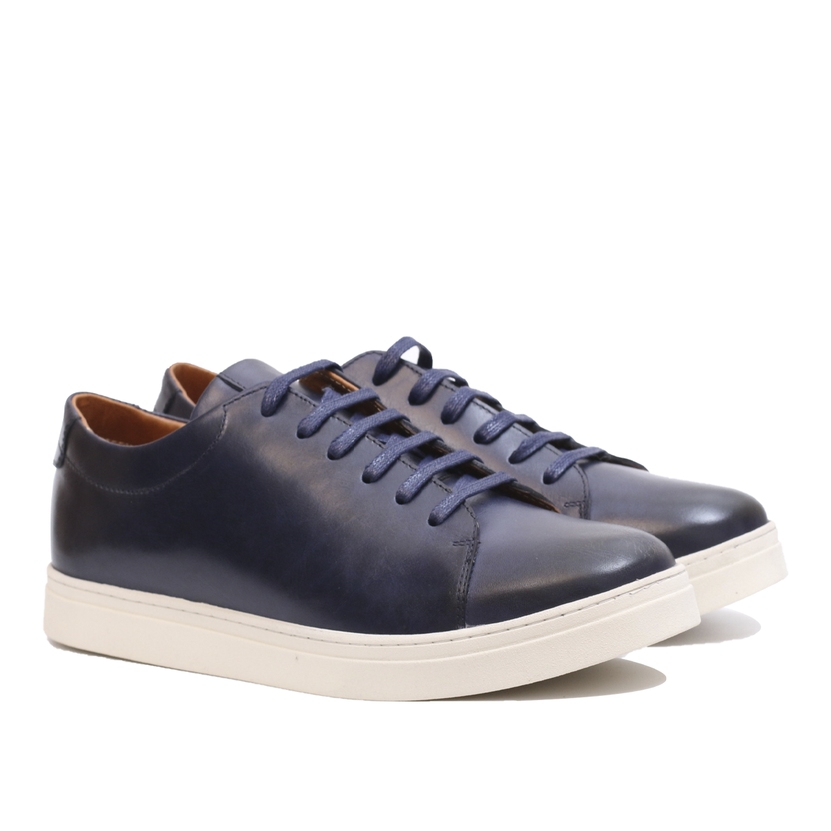 BASKET CUIR BLEU 08