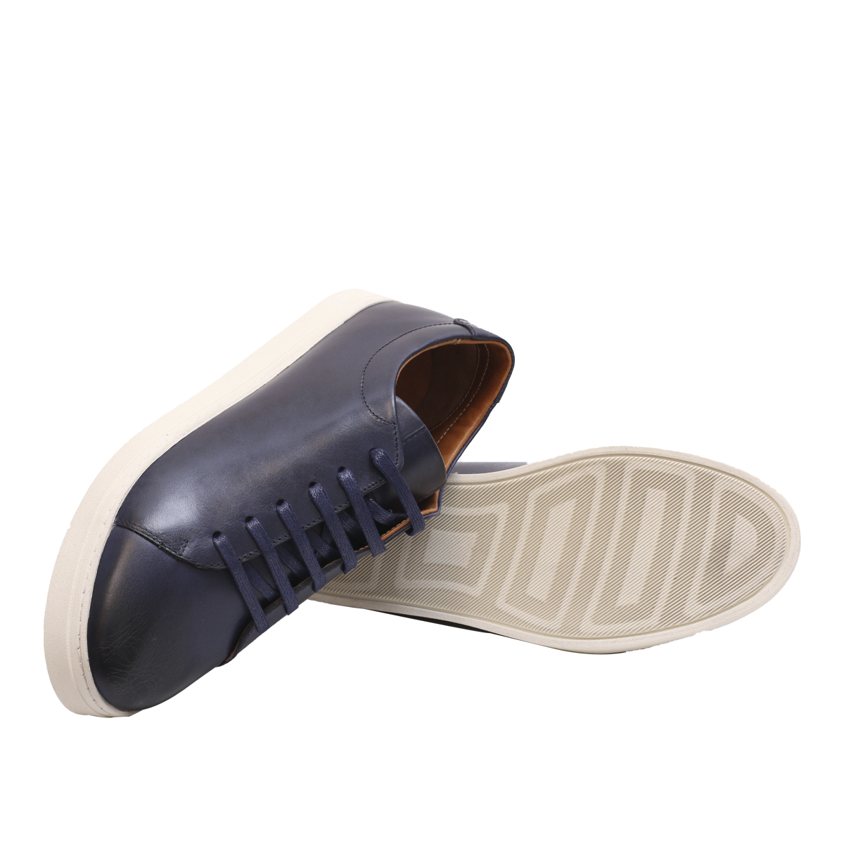 BASKET CUIR BLEU 08