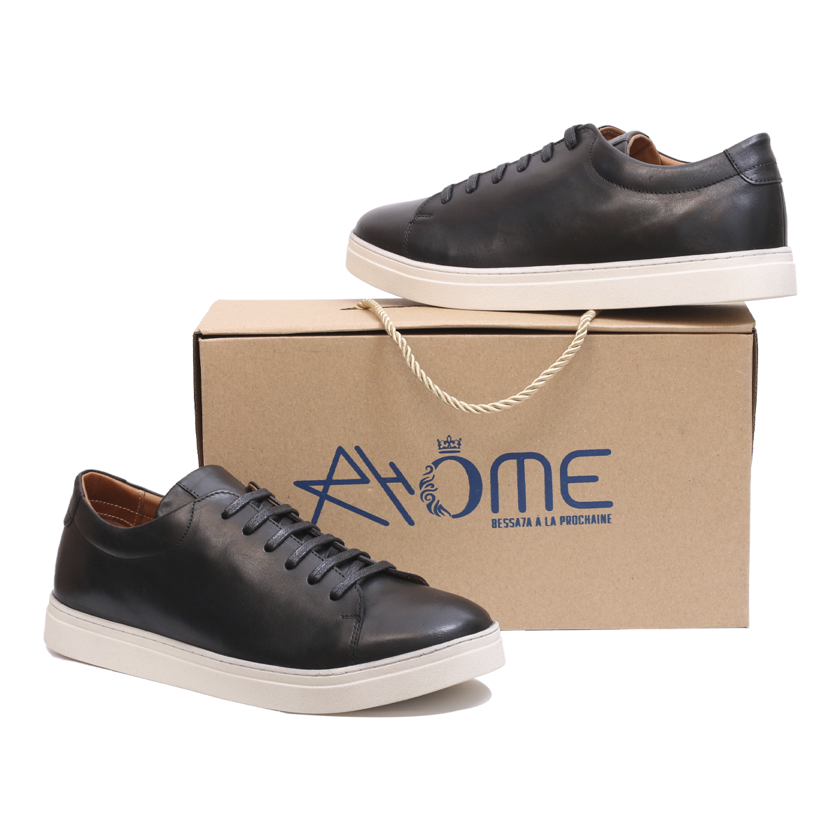 BASKET CUIR NOIR 08