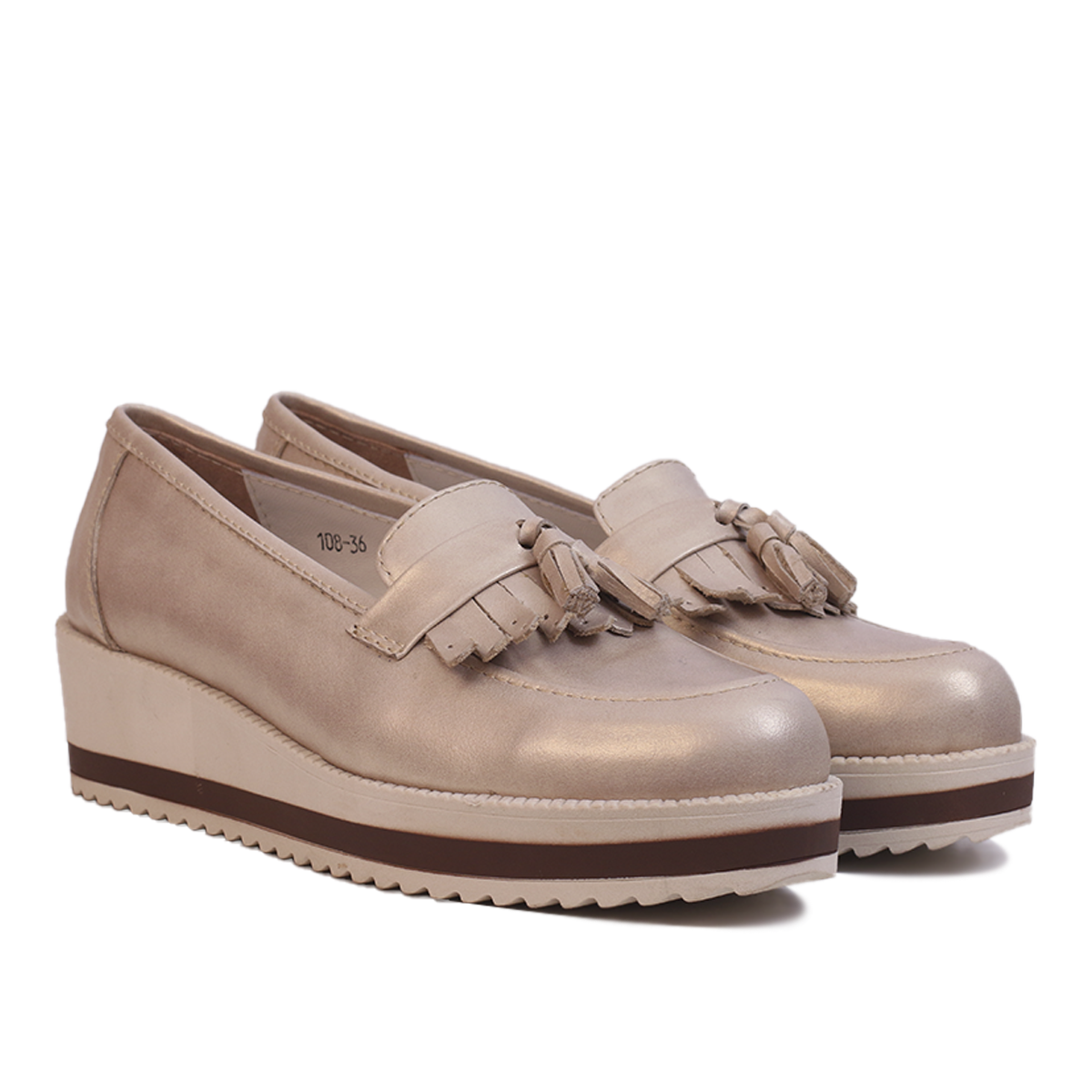 108 Chaussures en Cuir Beige B