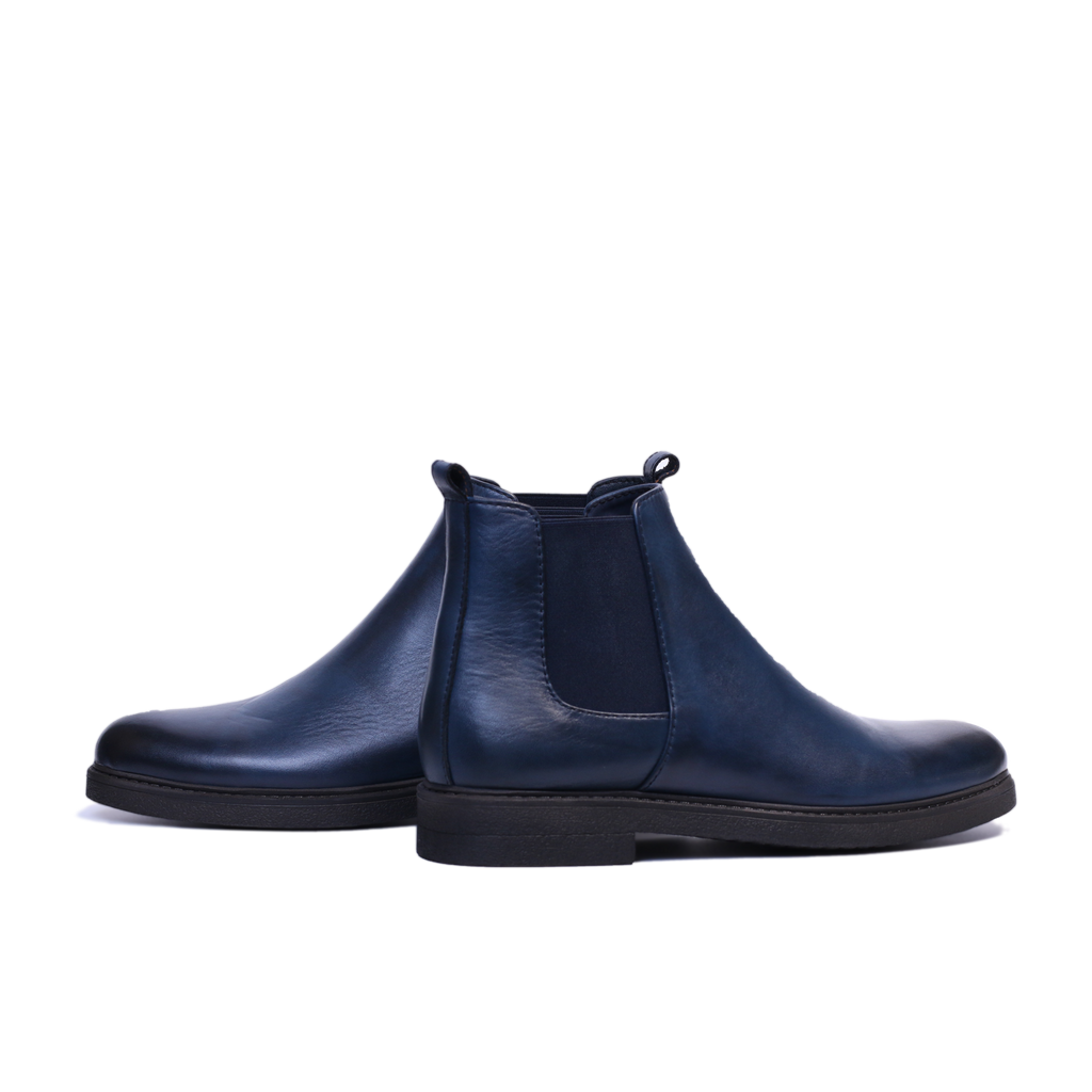 Chelsea boots en cuir BLEU 1115
