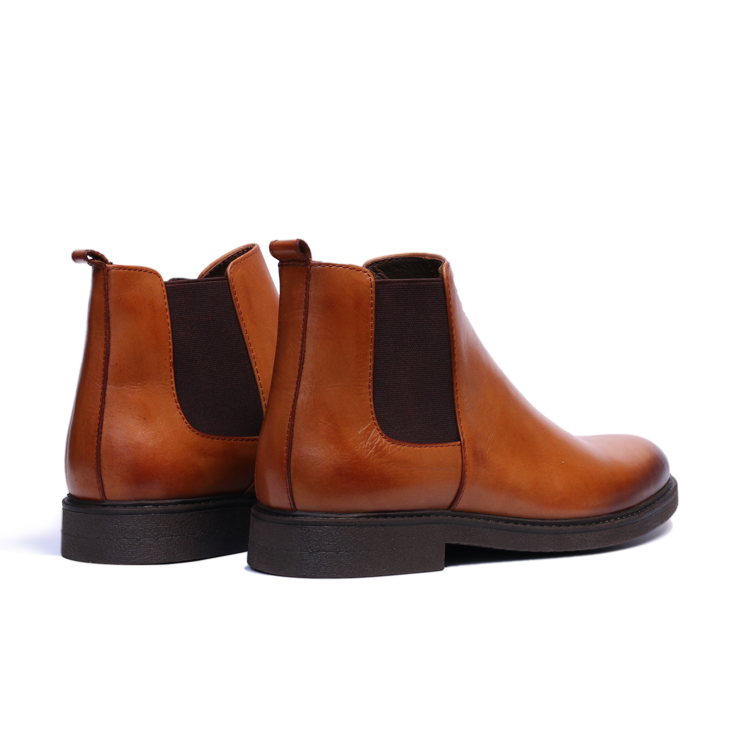 Chelsea boots en cuir Tabac 1115