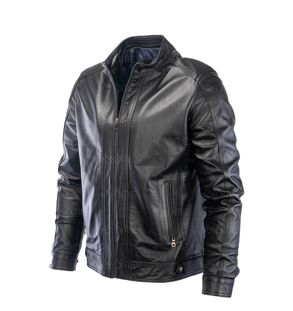 Blouson en cuir  Noir 1212