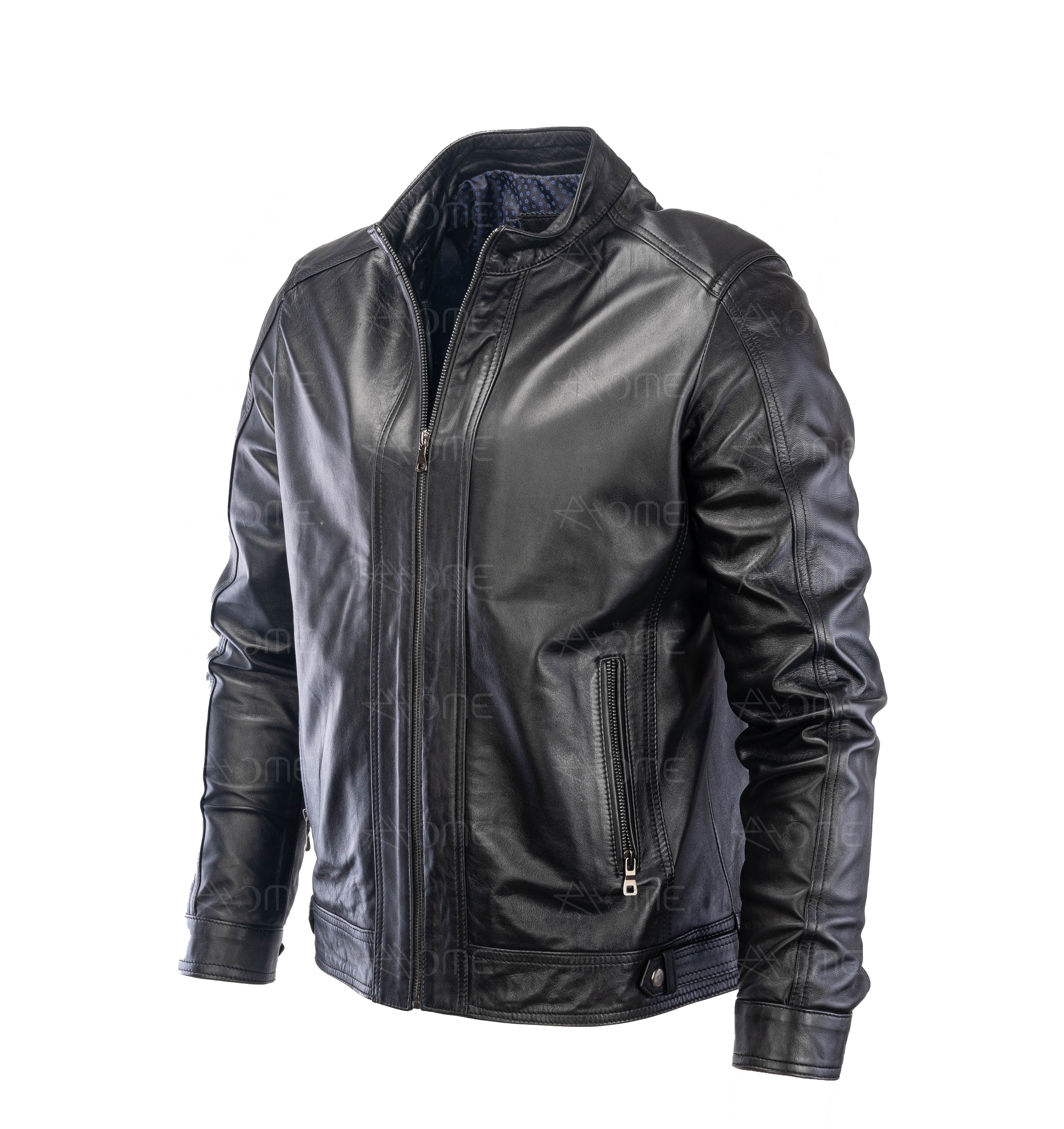 Blouson en cuir  Noir 1212