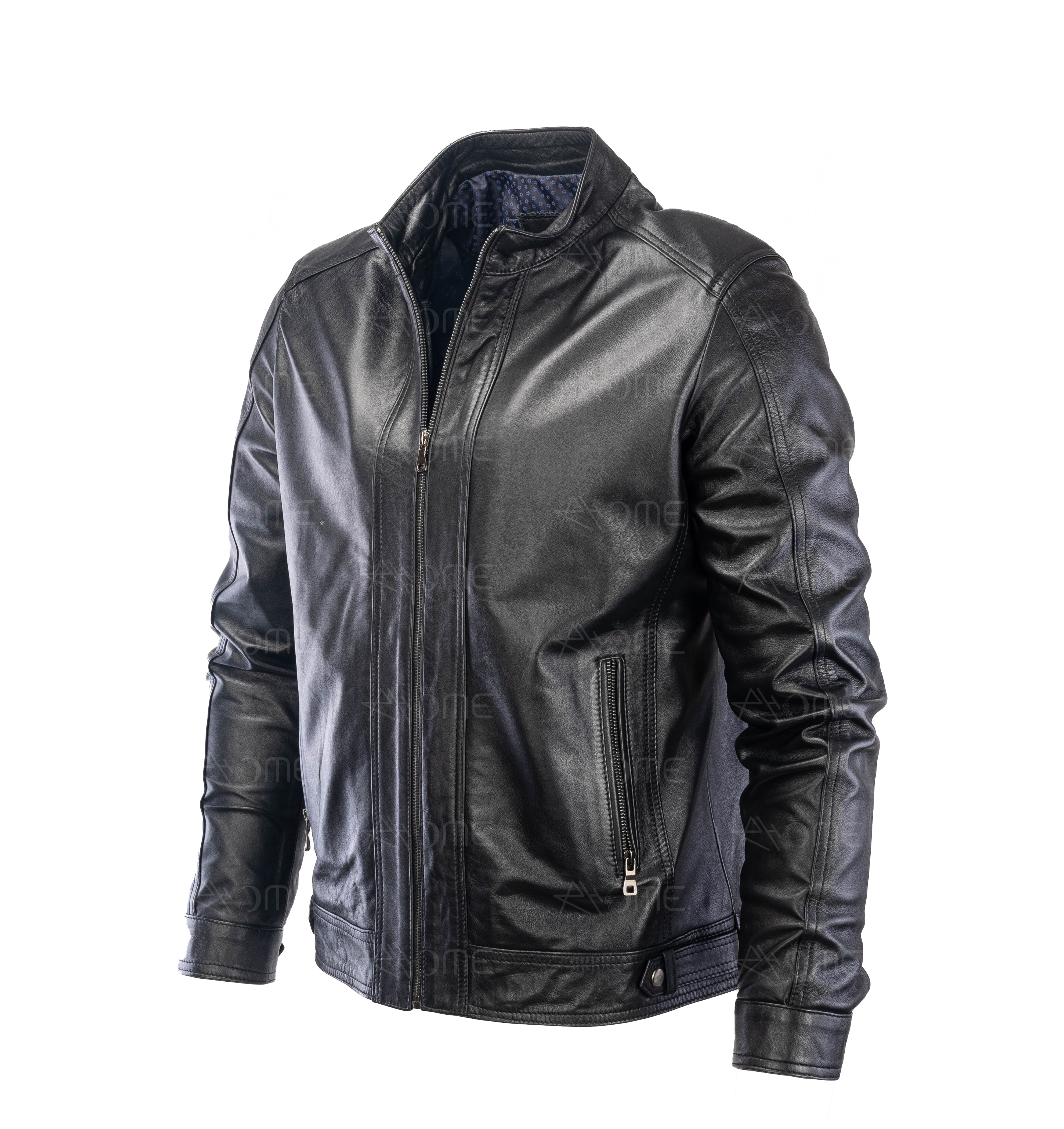 Blouson en cuir  Noir 1212