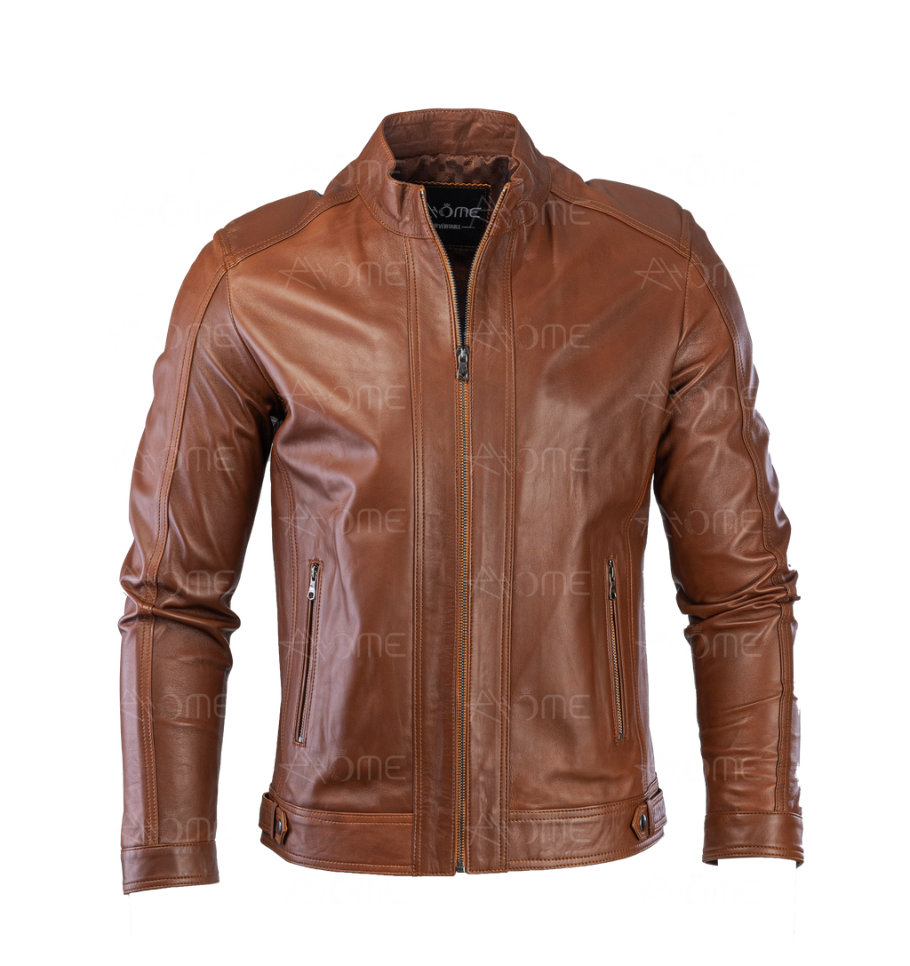 Blouson en cuir  Tabac 1212