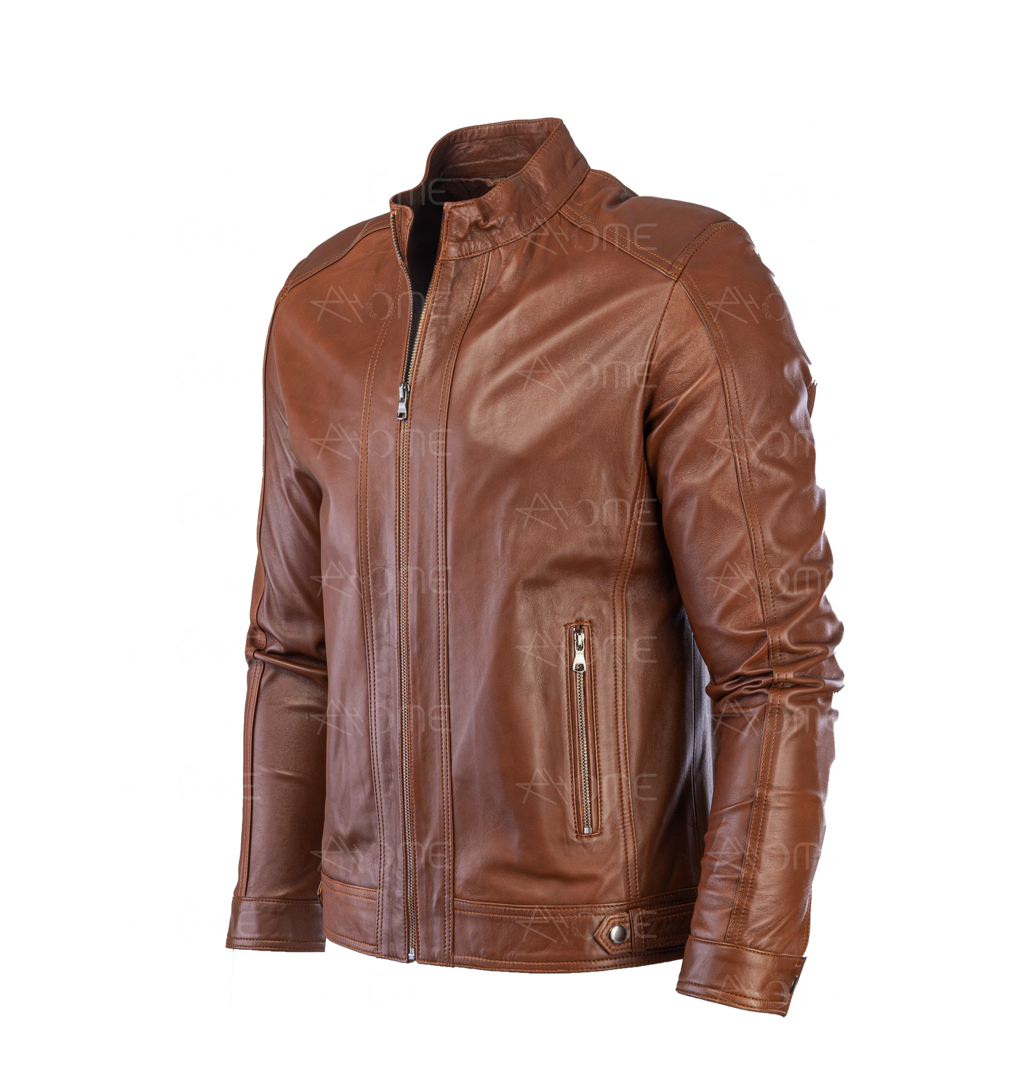 Blouson en cuir  Tabac 1212