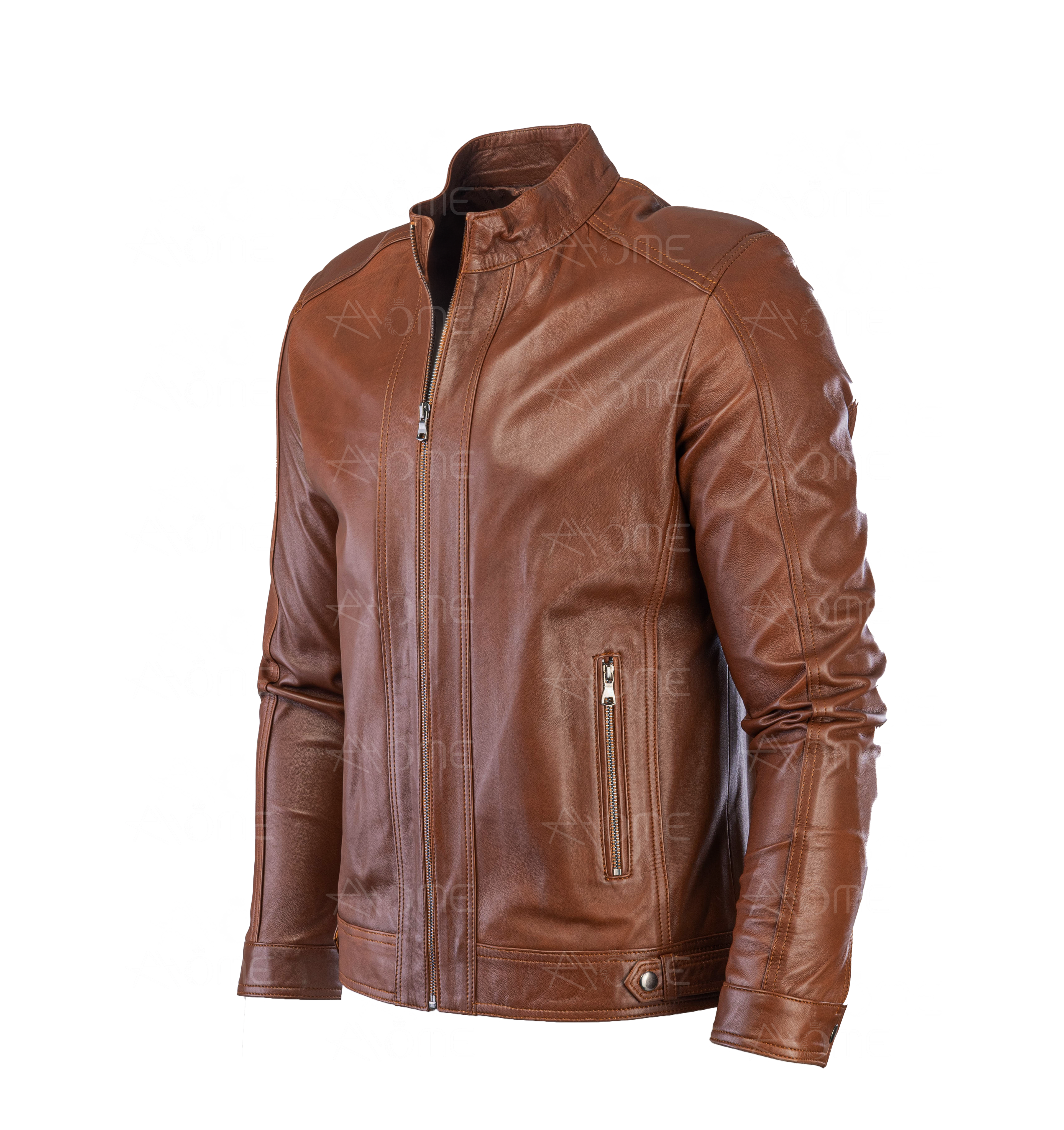 Blouson en cuir  Tabac 1212
