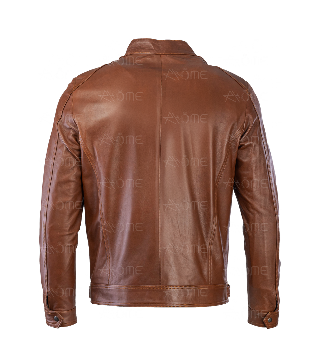 Blouson en cuir  Tabac 1212