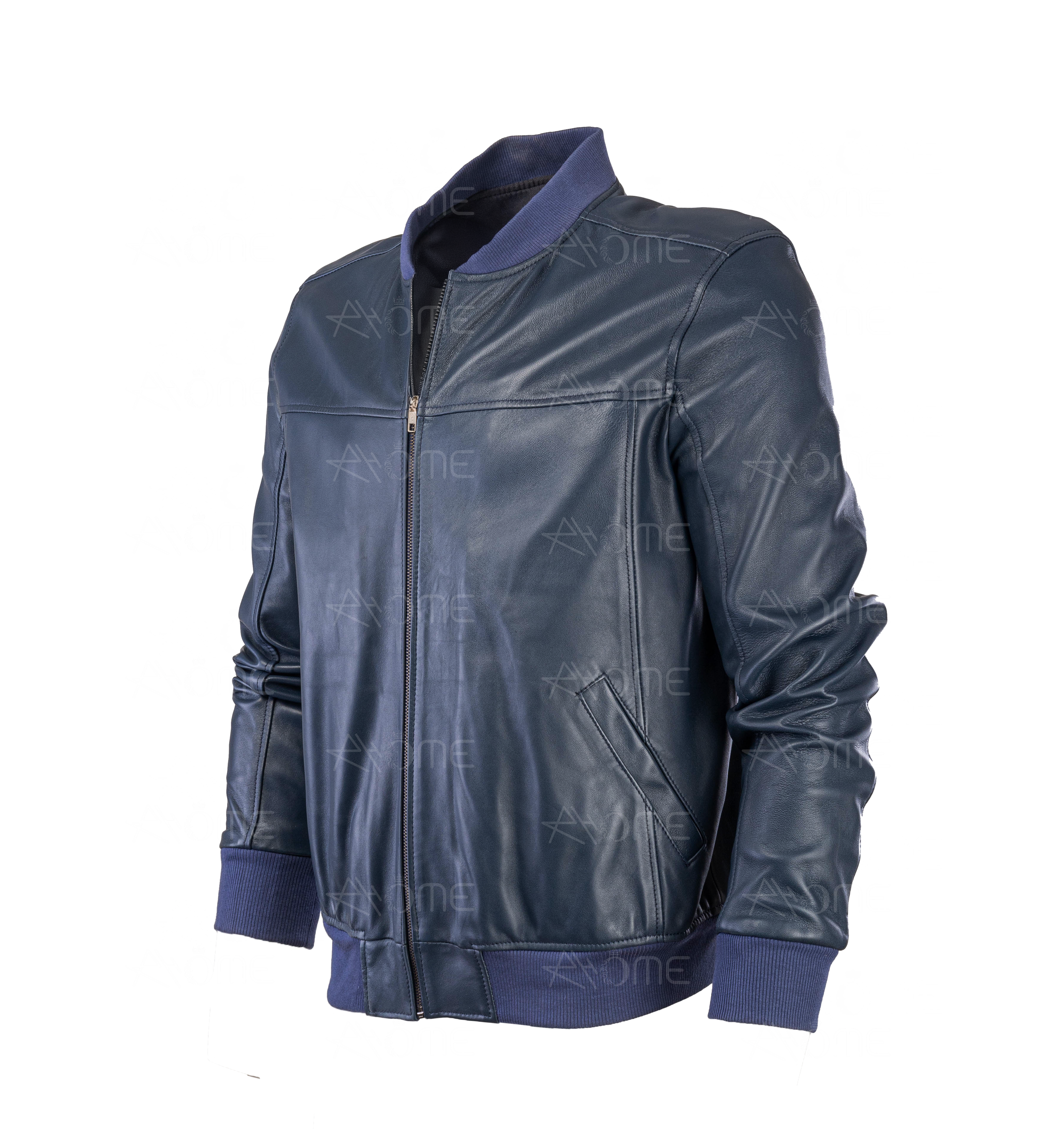 Blouson  en cuir Bleu 130
