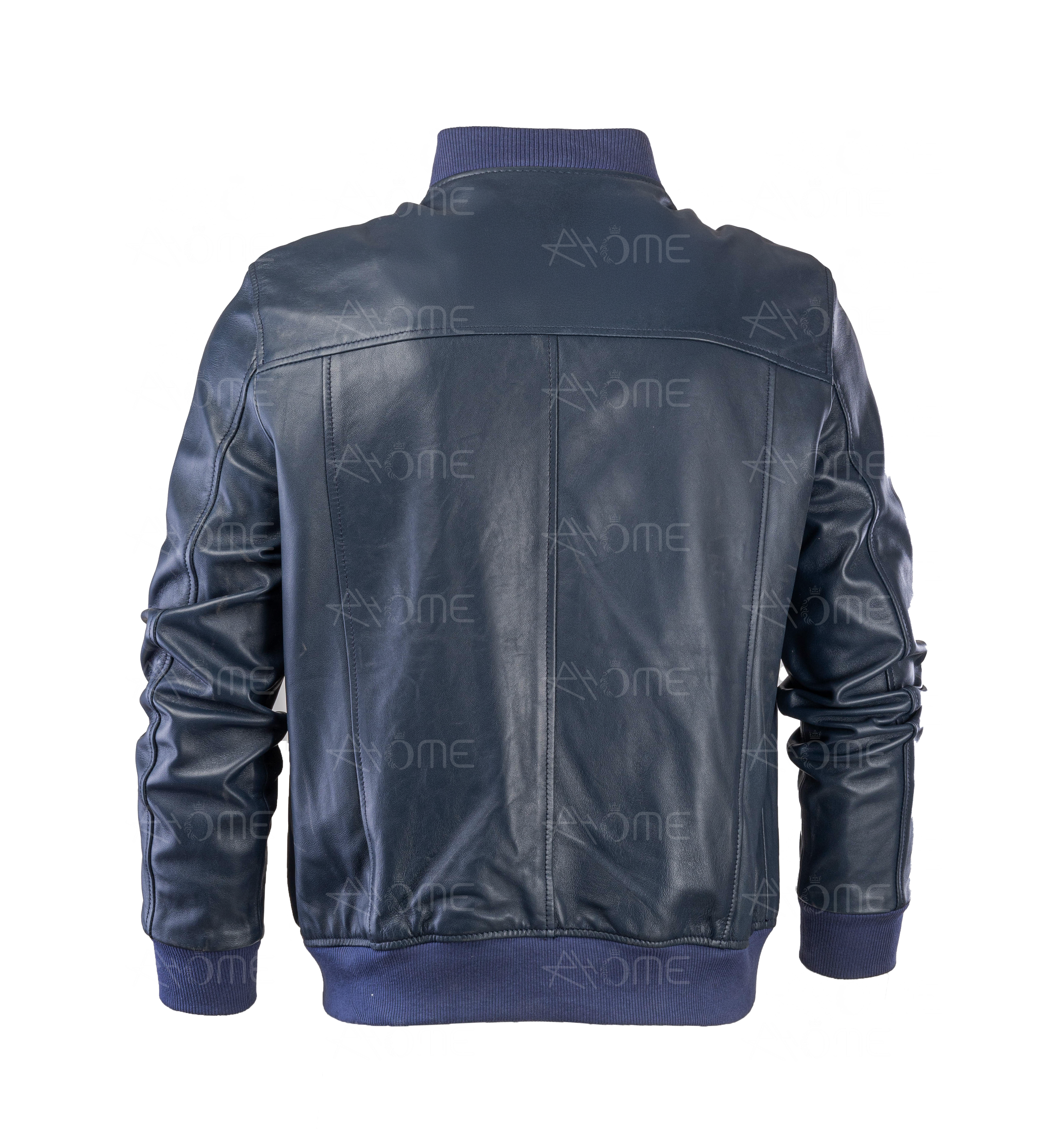 Blouson  en cuir Bleu 130