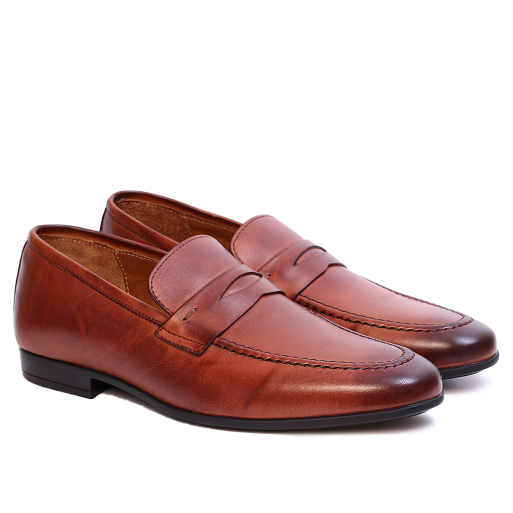 MIKE Loafer (Mocassin) Cuir Tabac