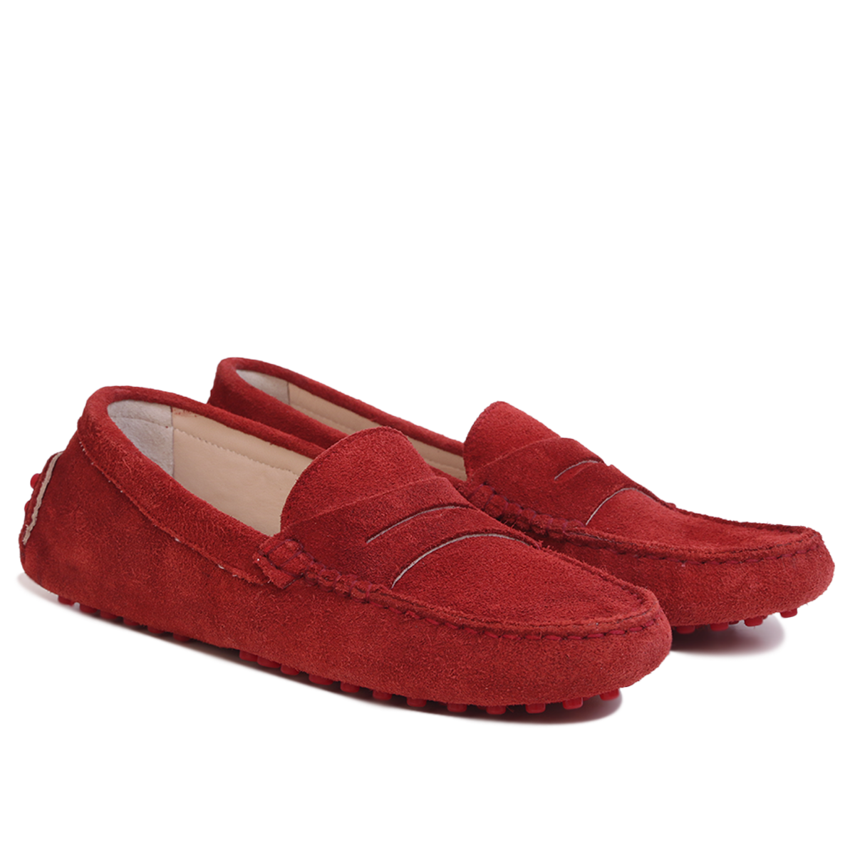 Smile Mocassin en Daim Rouge