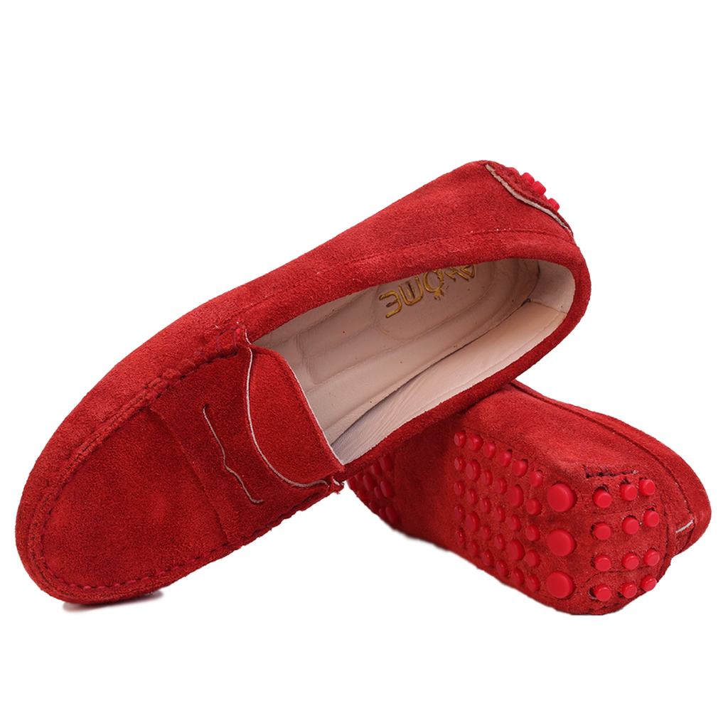 Smile Mocassin en Daim Rouge