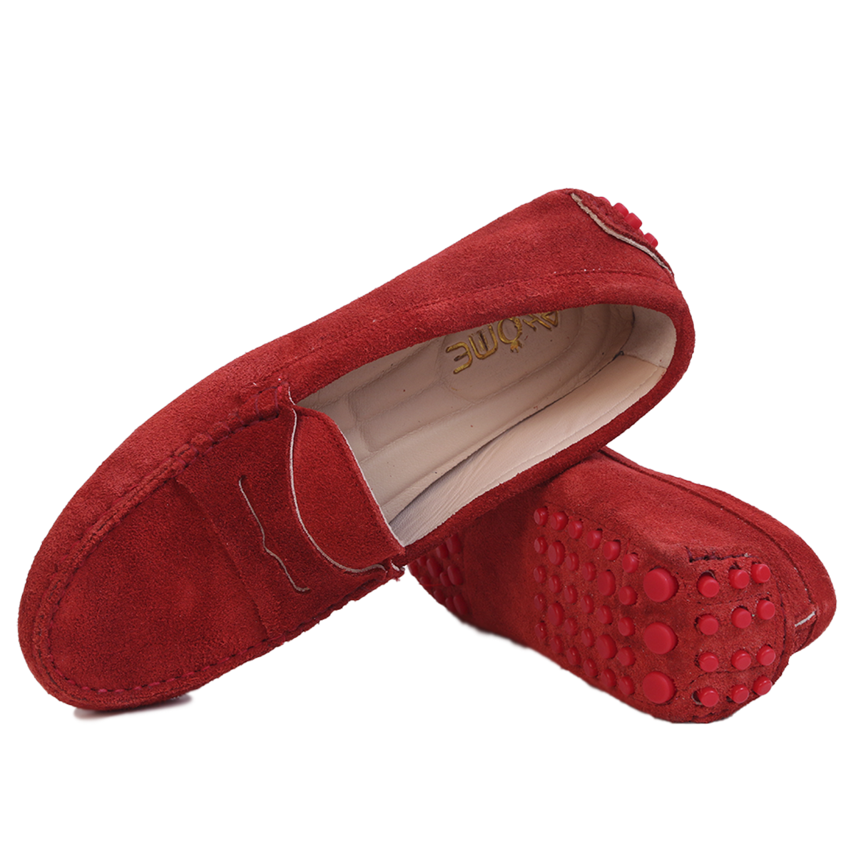 Smile Mocassin en Daim Rouge