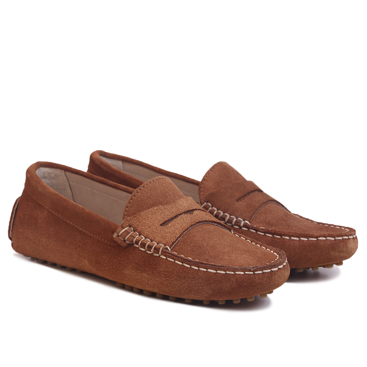 Smile Mocassin en Daim Tabac