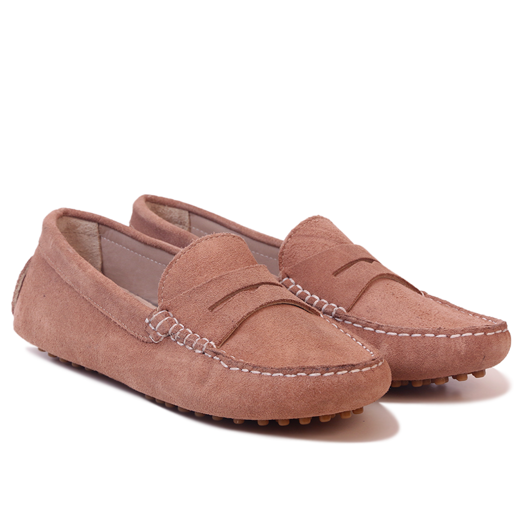 Smile Mocassin en Daim Taupe