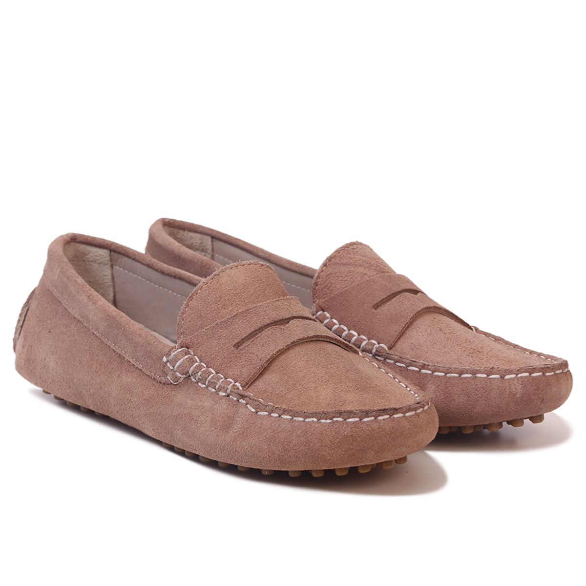 Smile Mocassin en Daim Taupe