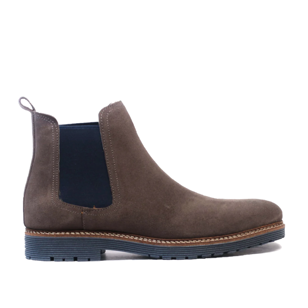 CHELSEA BOOTS EN DAIM GRIS-B 204B