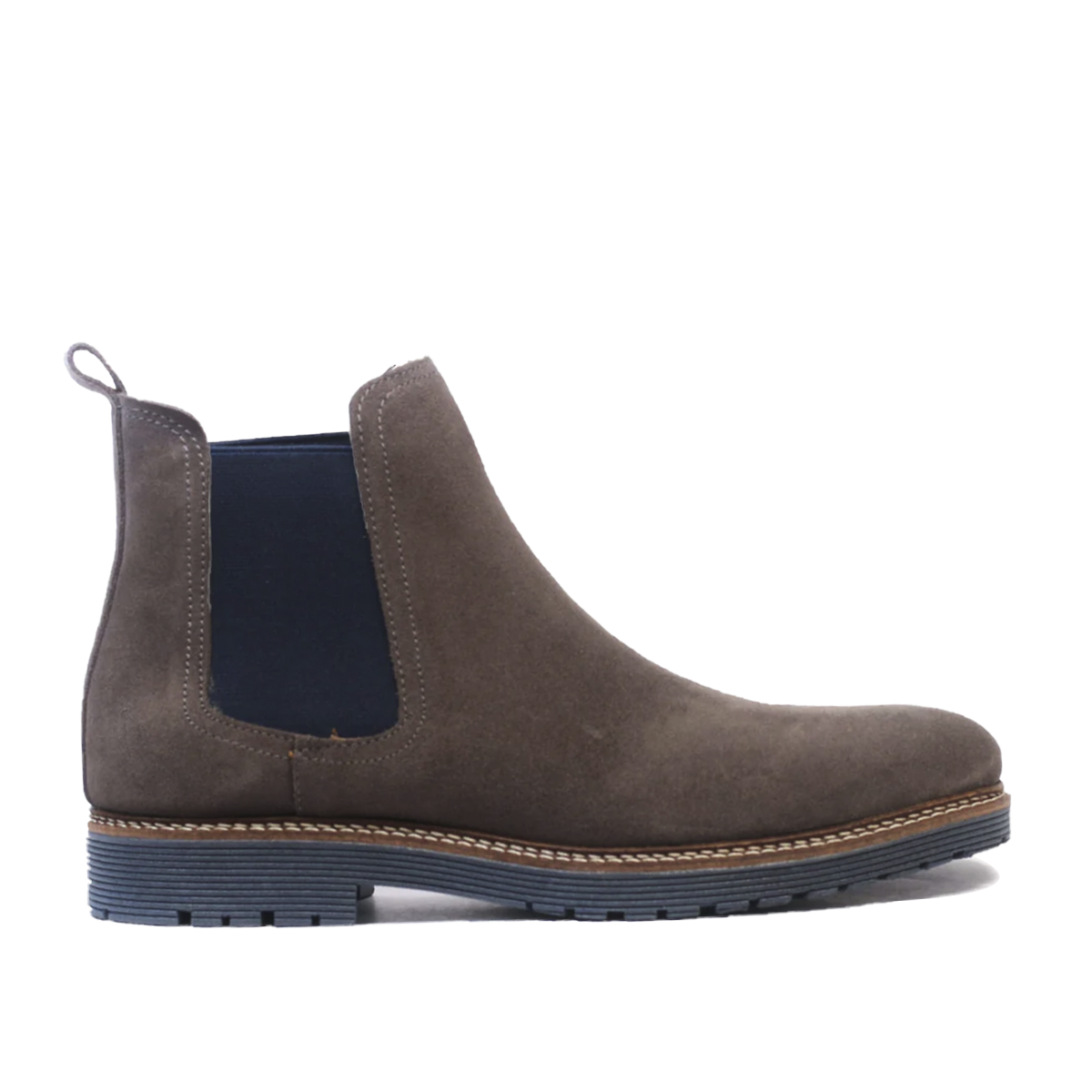 CHELSEA BOOTS EN DAIM GRIS-B 204B