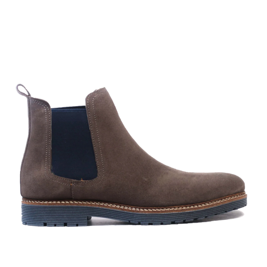 CHELSEA BOOTS EN DAIM GRIS-B 204B