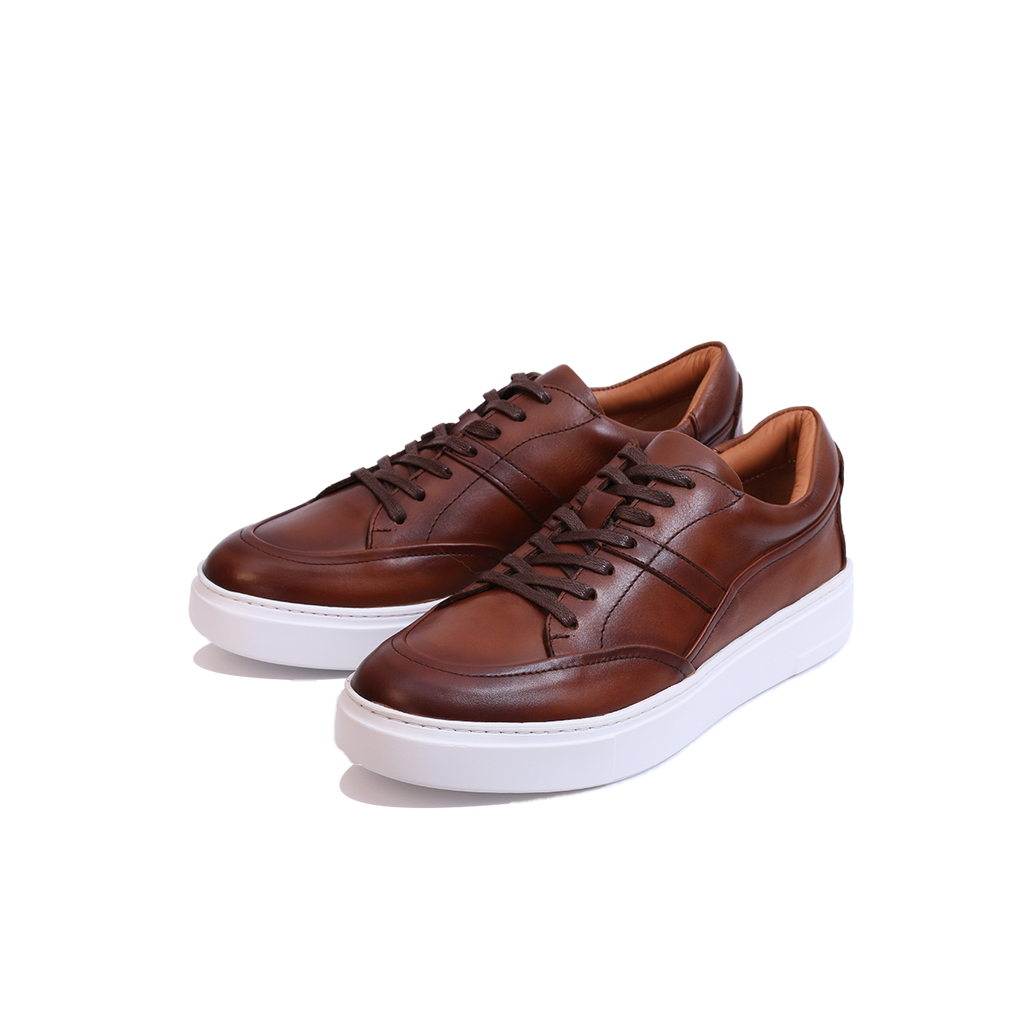 BASKET CUIR TABAC 2326