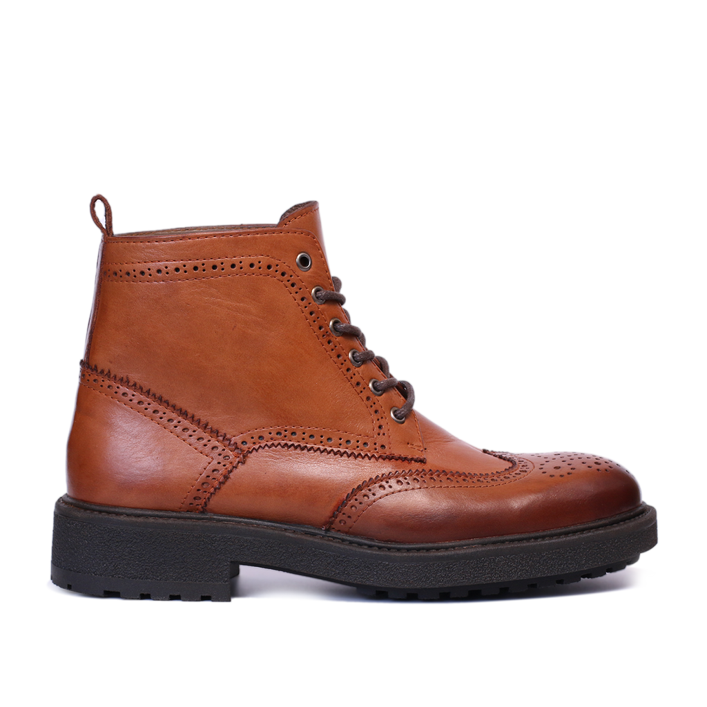 Bottine en cuir TABAC 405