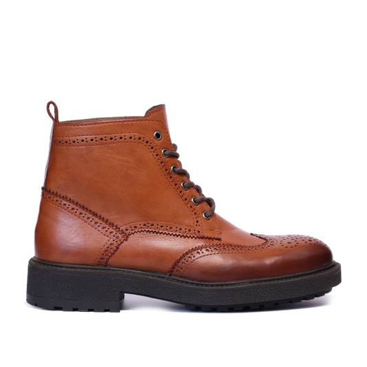 Bottine en cuir TABAC 405
