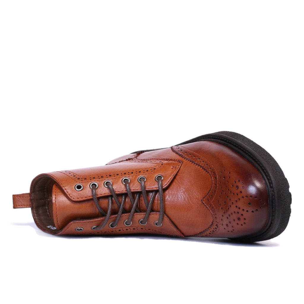 Bottine en cuir TABAC 405