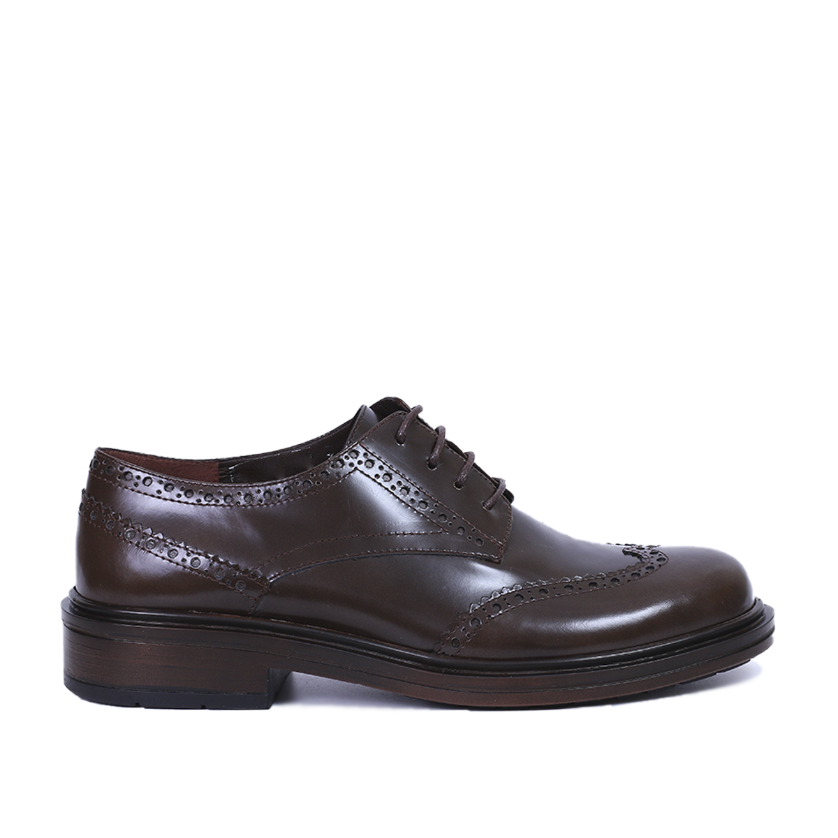 DERBIES EN CUIR DEMASQUABLE MARRON 4913