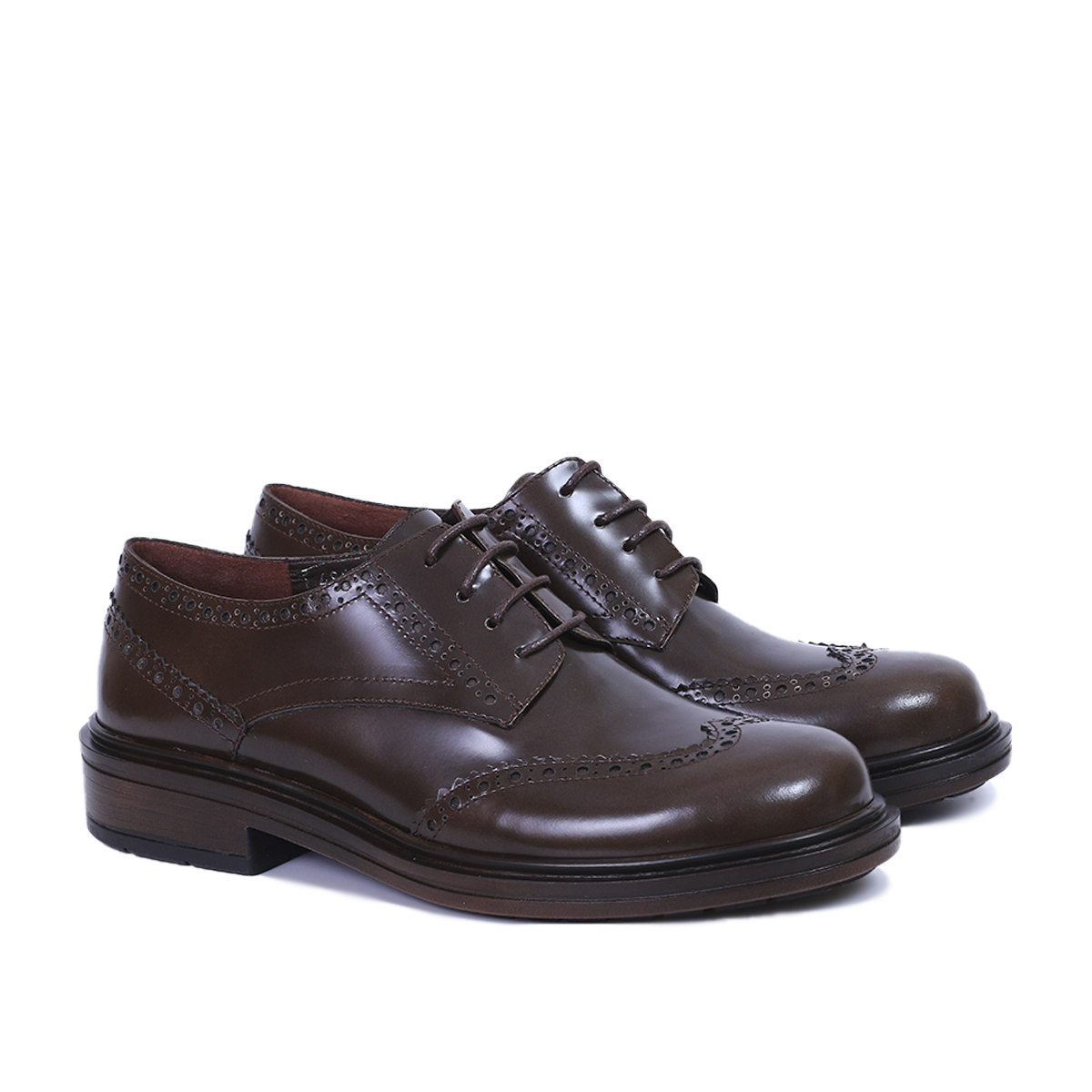 DERBIES EN CUIR DEMASQUABLE MARRON 4913