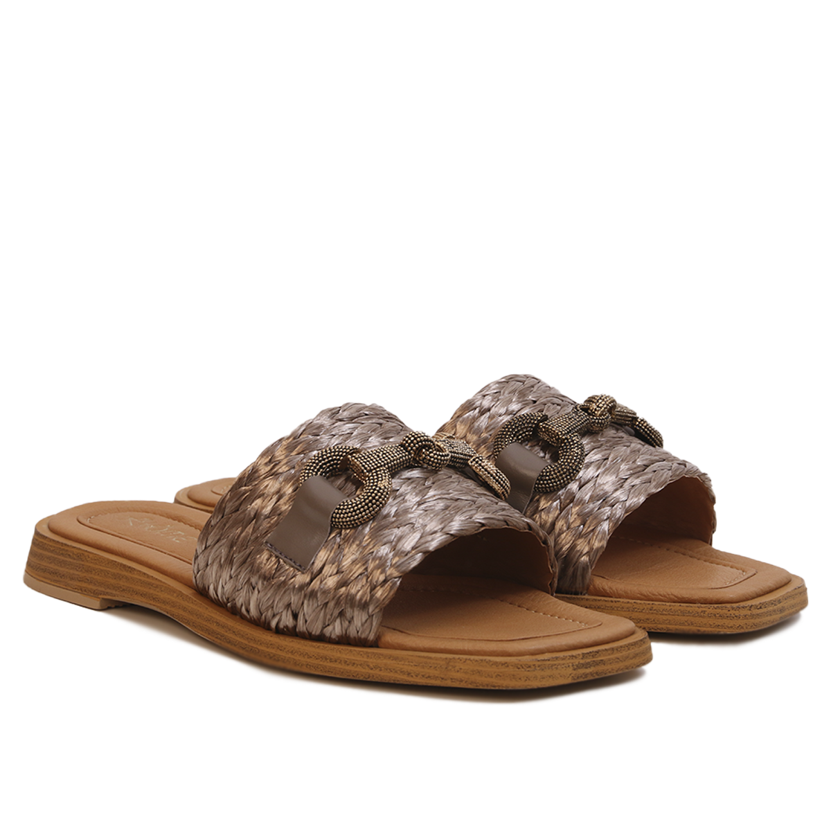 SANDALES EN RAFIA BRONZE 5104